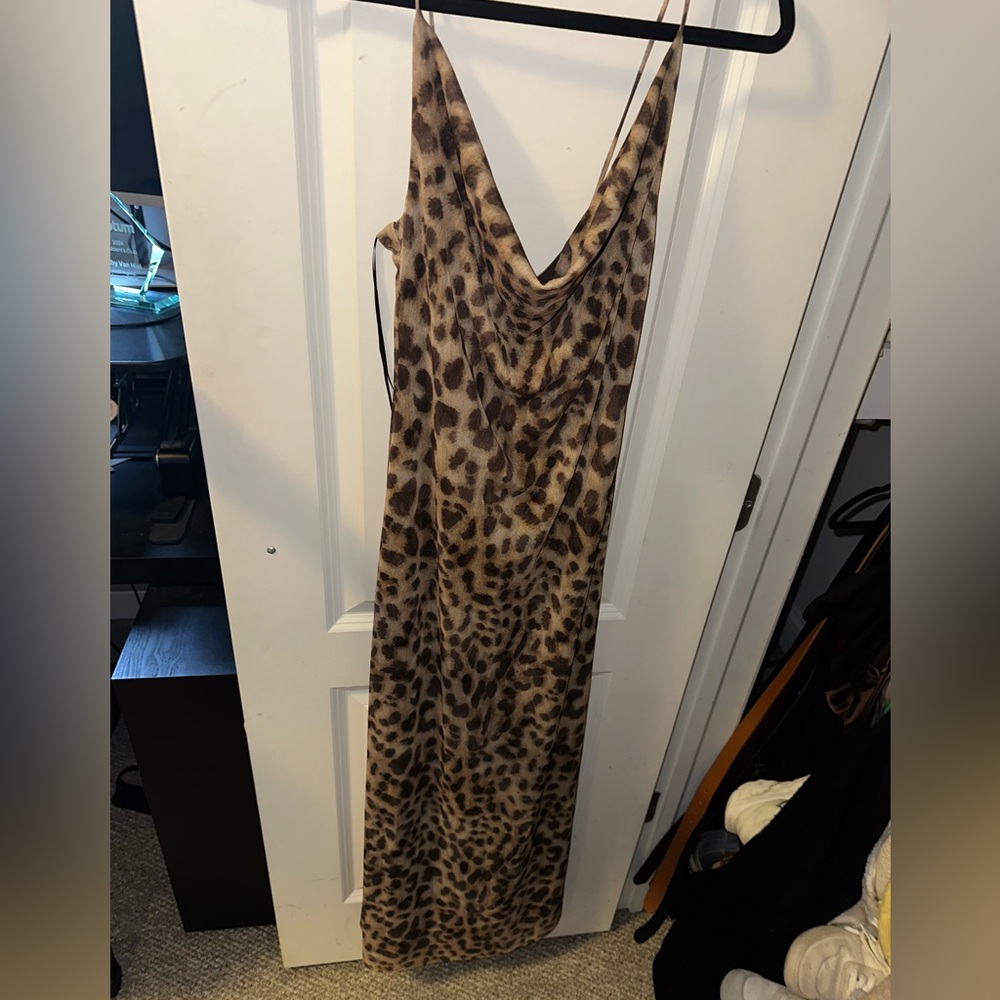 Zara Leopard Print Slip Dress